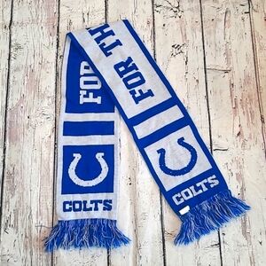 NWOT Indianapolis Colts NFL Football Stadium Giveaway SGA Knit Fringe Scarf Fall